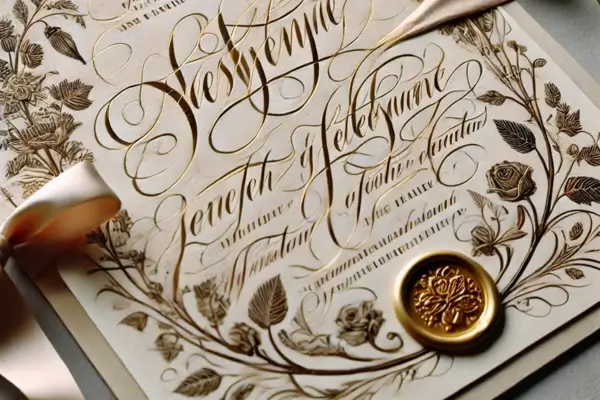 Técnicas de Caligrafia Copperplate para Convites de Casamento